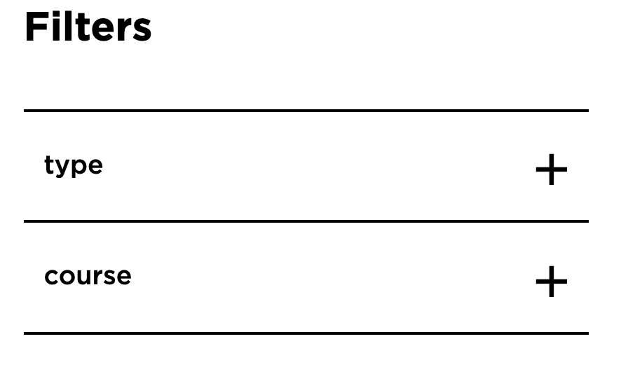 Filter categories